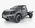 Mazda BT-50 Cabina Simple Chassis 2018 Modelo 3D wire render