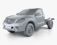 Mazda BT-50 Cabina Simple Chassis 2018 Modelo 3D clay render
