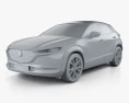 Mazda CX-30 mit Innenraum 2020 3D-Modell clay render
