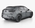 Mazda 3 hatchback with HQ interior and engine 2022 3d model