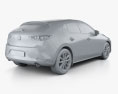 Mazda 3 hatchback with HQ interior and engine 2022 3d model