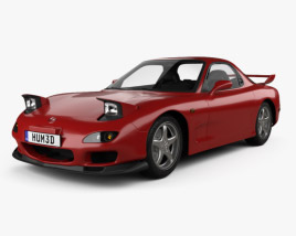 Mazda RX-7 with HQ interior 1992 3D model