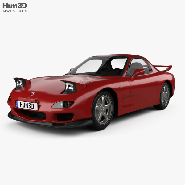Mazda RX-7 带内饰 1992 3D模型