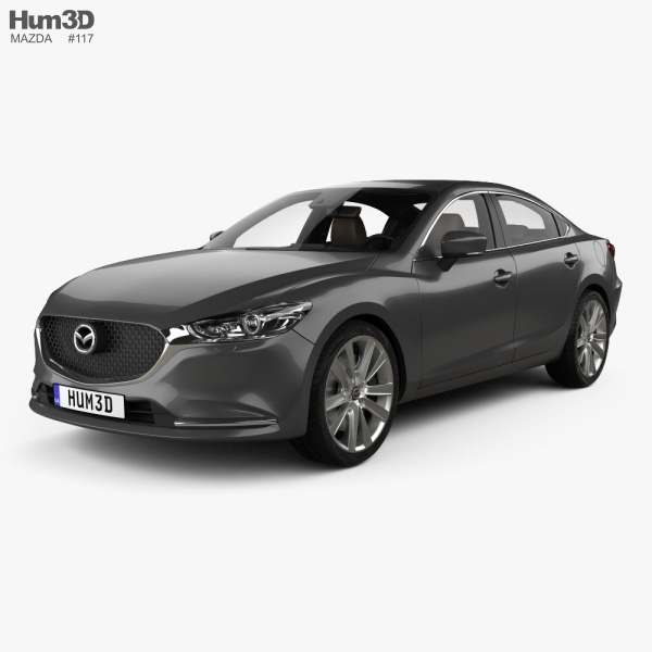 Mazda 6 sedan with HQ interior 2021 3D model