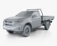 Mazda BT-50 Single Cab Alloy Tray 2022 3d model clay render