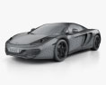 McLaren MP4-12C 2013 3D模型 wire render