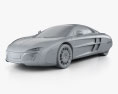 McLaren X-1 2012 3d model clay render