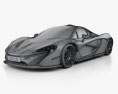 McLaren P1 2016 3d model wire render