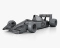McLaren MP4-6 1991 3D模型 wire render