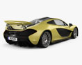 McLaren P1 2016 Modelo 3D vista trasera