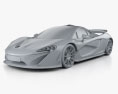 McLaren P1 2016 Modello 3D clay render