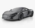 McLaren 650S coupe 2017 3D模型 wire render