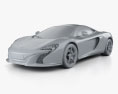 McLaren 650S coupe 2017 3D模型 clay render