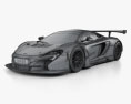 McLaren 650S GT3 2017 Modelo 3D wire render