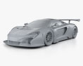McLaren 650S GT3 2017 3D模型 clay render