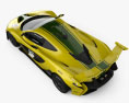 McLaren P1 GTR 2017 Modelo 3d vista de cima