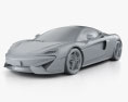 McLaren 570S 2018 3D-Modell clay render