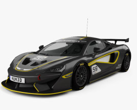 McLaren 570S GT4 2018 3D model