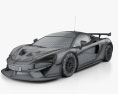 McLaren 570S GT4 2018 3D модель wire render