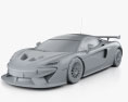 McLaren 570S GT4 2018 3D модель clay render