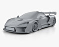 McLaren Senna 2020 3D模型 clay render