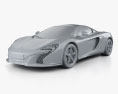 McLaren 650S Can-Am HQインテリアと 2016 3Dモデル clay render