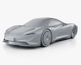 McLaren Speedtail 2021 3D-Modell clay render