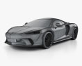 McLaren GT 2022 3d model wire render