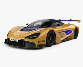McLaren 720S GT3 з детальним інтер'єром 2021 3D модель