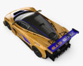 McLaren 720S GT3 з детальним інтер'єром 2021 3D модель top view