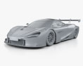 McLaren 720S GT3 з детальним інтер'єром 2021 3D модель clay render