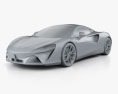 McLaren Artura 2022 3d model clay render