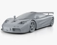 McLaren F1 LM XP1 1998 3D модель clay render
