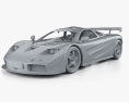 McLaren F1 LM XP1 インテリアと 1995 3Dモデル clay render