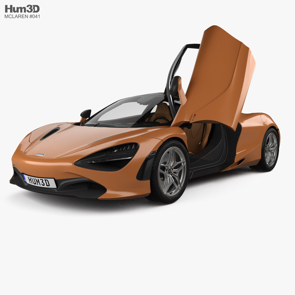 McLaren 720S con interior 2020 Modelo 3D