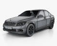 Mercedes-Benz C-class 2013 3d model wire render