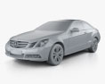 Mercedes-Benz E-class coupe 2011 3d model clay render