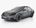 Mercedes-Benz S级 2010 3D模型 wire render
