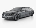 Mercedes Binz Eクラス リムジン 2009 3Dモデル wire render