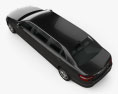 Mercedes Binz E-Klasse Limousine 2009 3D-Modell Draufsicht