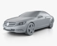 Mercedes-Benz CL级 W216 2014 3D模型 clay render
