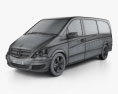 Mercedes-Benz Viano Extralong 2013 3d model wire render