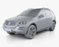 Mercedes-Benz ML-class 2011 3d model clay render