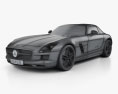 Mercedes-Benz SLS AMG 2011 3D模型 wire render