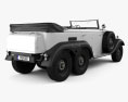 Mercedes-Benz G4 Offroader 1939 3D-Modell Rückansicht