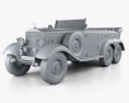 Mercedes-Benz G4 Offroader 1939 3D модель clay render