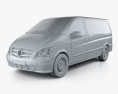 Mercedes-Benz Vito W639 Panel Van Long 2013 3d model clay render
