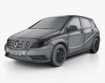 Mercedes-Benz B-class 2014 3d model wire render