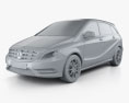 Mercedes-Benz B-class 2014 3d model clay render