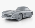 Mercedes-Benz 300 SL Gullwing 1954 3D模型 clay render